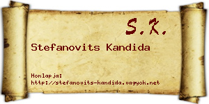 Stefanovits Kandida névjegykártya